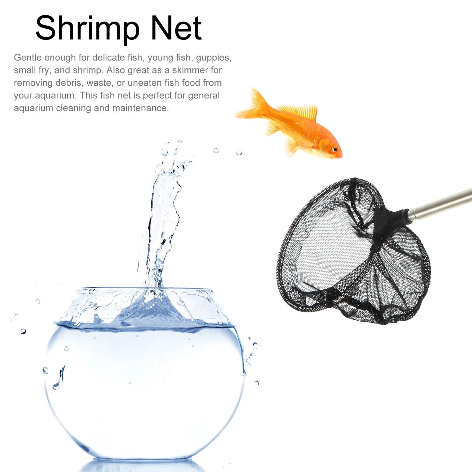 Teleskop Fischerei Landung, Teleskop-Fischkescher, tragbares Fangfreisetzungsnetz, zusammenklappbares schwimmendes Mesh-Baumwoll-Dip-Netz, Angelbedarf, Fischernetz