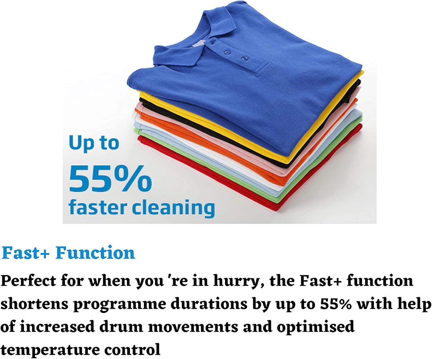 Fast+ Function for quicker washing cycles