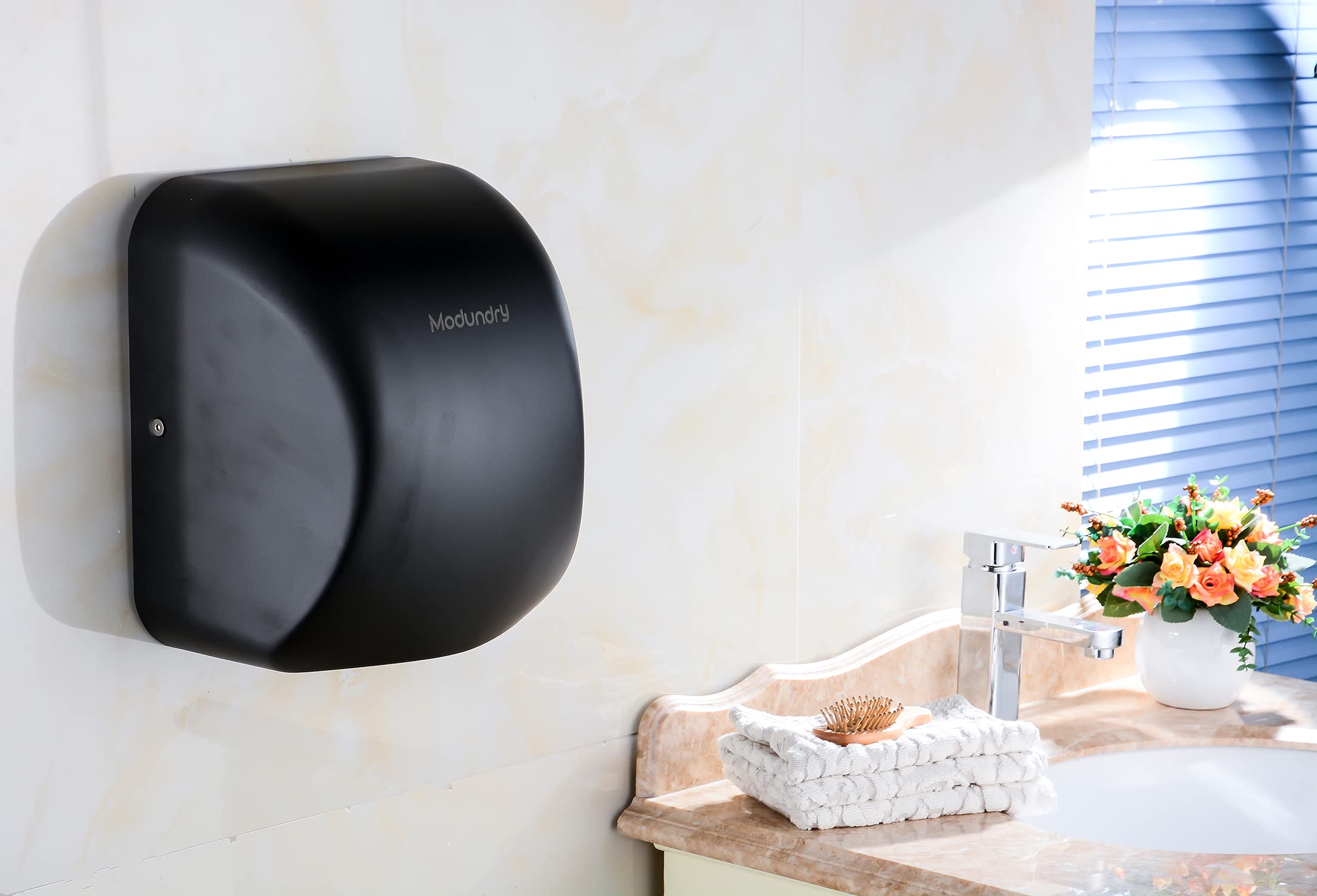 Asciugamani Elettrico A Parete Modundry - 2300W, Acciaio Inox, Asciuga Mani In 8-10 Secondi, IPX1 - Foto 9