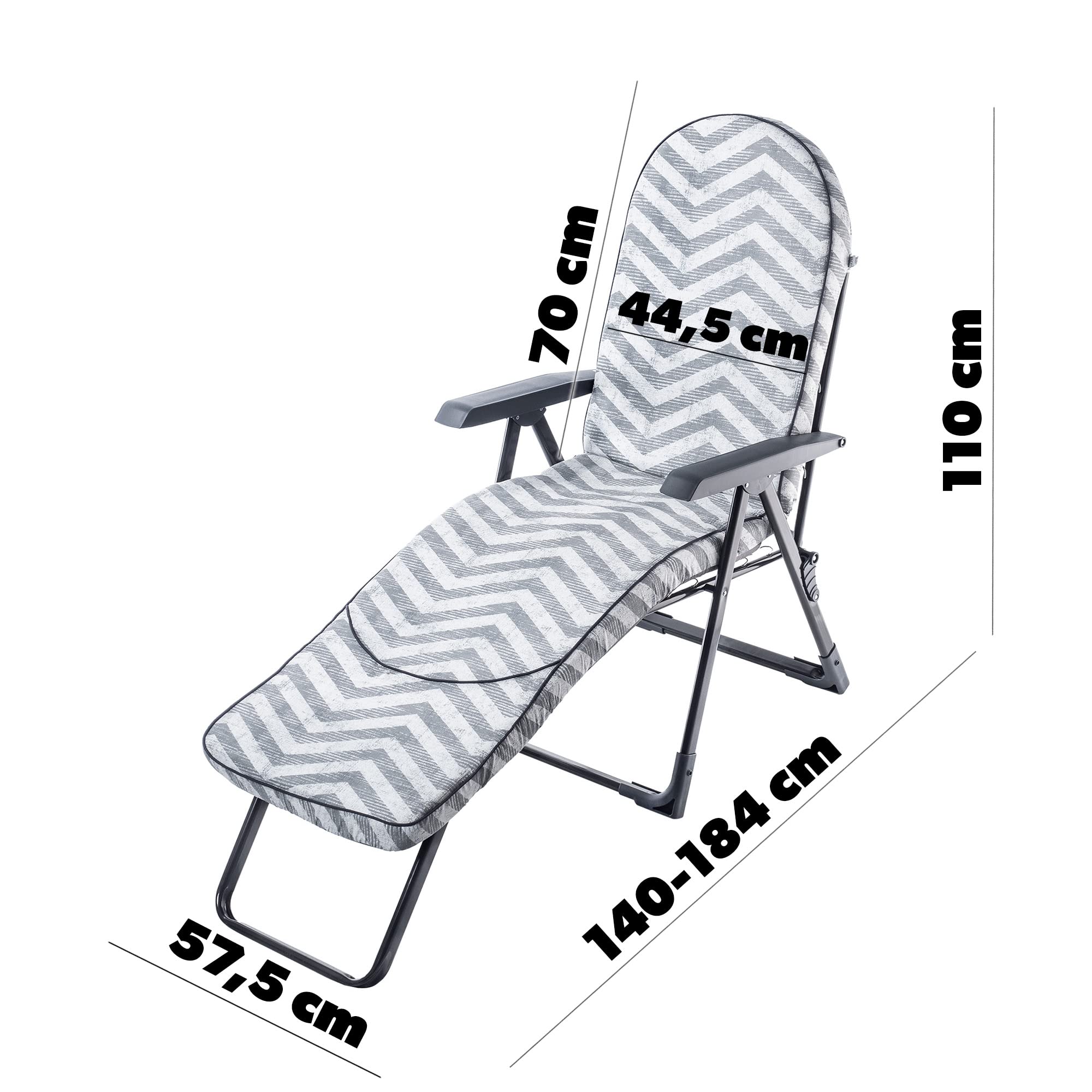 Coussins de chaise longue épais rembourrés pour extérieur, matelas doux