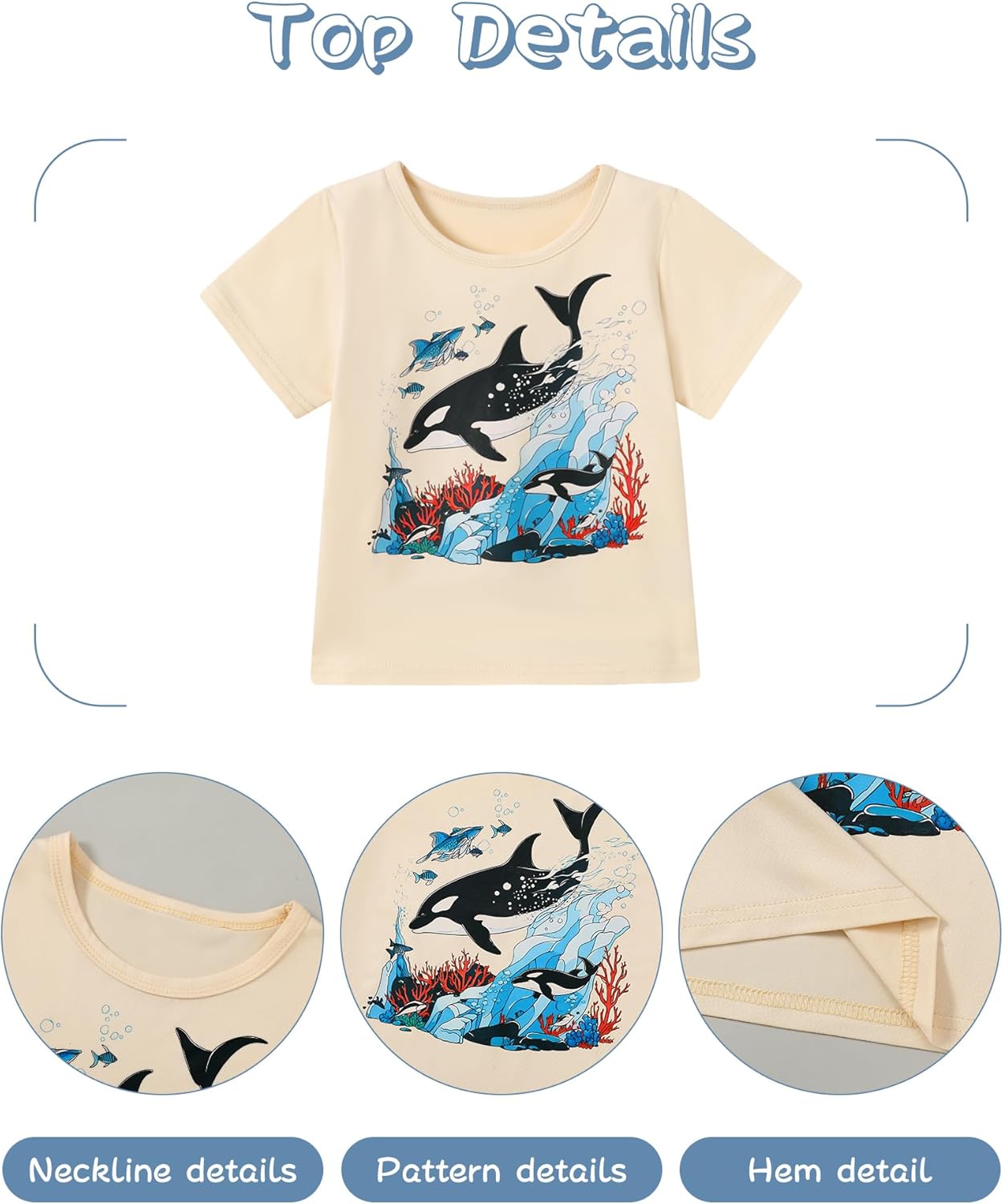 ZOEREA Toddler Boy Clothes Kids Summer Short Sleeve T-Shirt and Shorts Outfit 2 Piece Sweatsuit Clothing Set 2-7T - Image 5