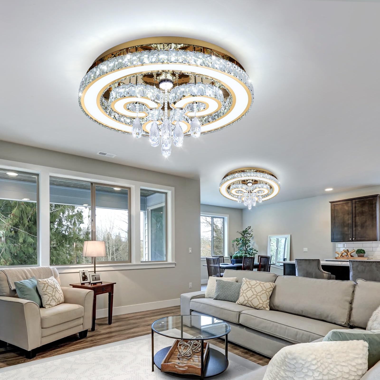 Amazon.com: HAIXIANG Candelabros modernos para dormitorio, luz LED