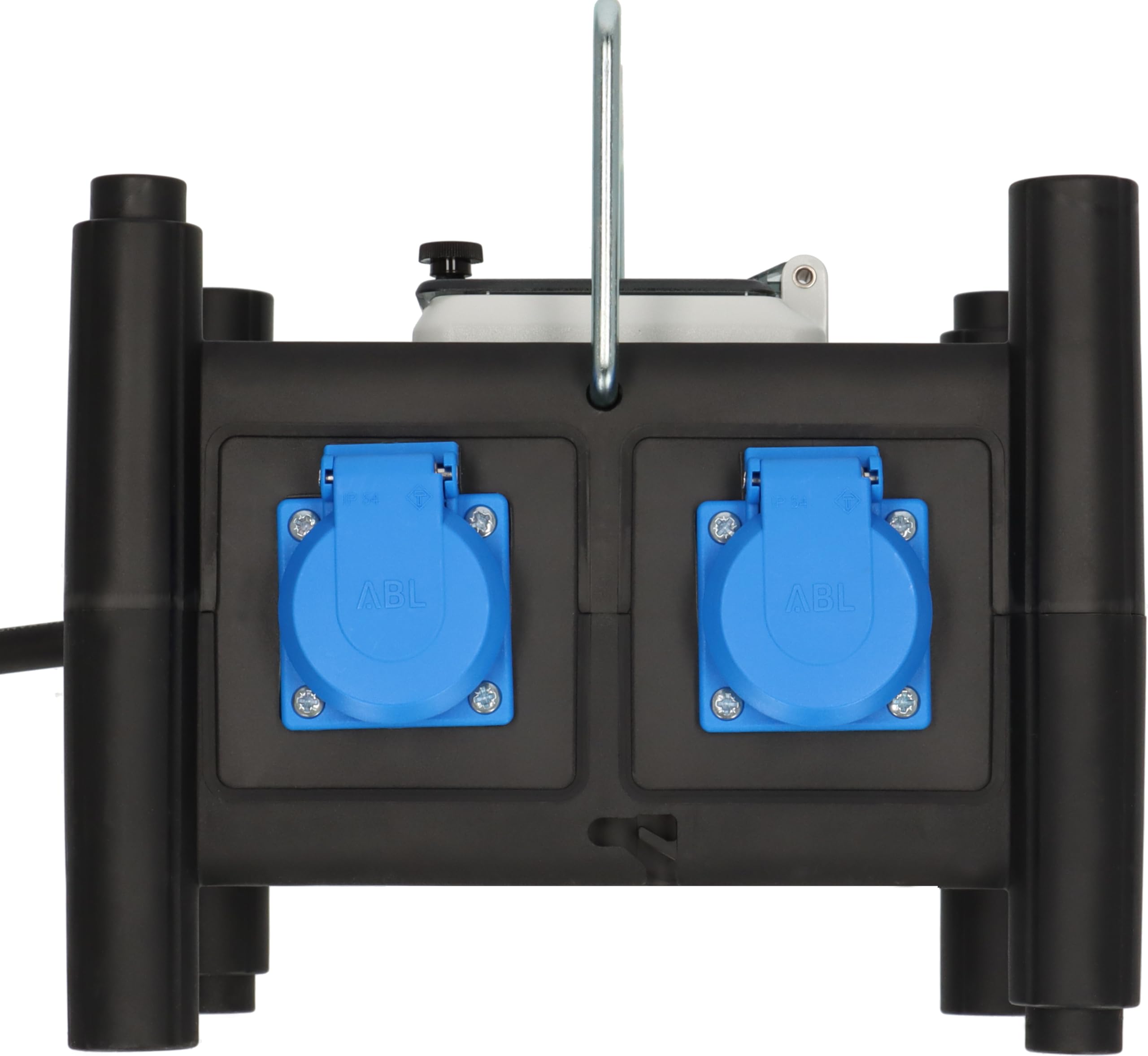 Brennenstuhl Coffret de chantier BD 6M/16, avec 6 prises à clapet et 5m de câble (IP44), Fabrication Française