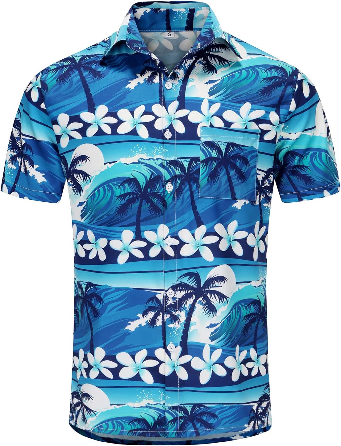  Funky Hawaiian Shirt for Men Palm Beach Shirts Tropical Vacation Clothes thumbnail