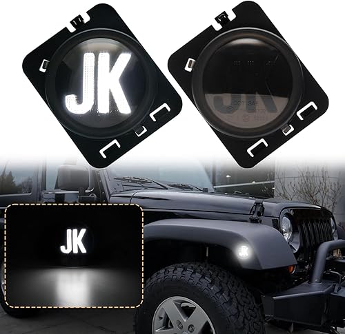 Miniatura 1 de Aexploer Luces de posición laterales compatibles con Wrangler JK 2007-2018, luces LED completas para guardabarros delanteros, 2024, favorito de los