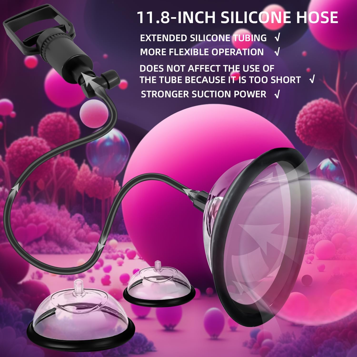 Adult Sex Toys Pussy Pump - Female Sex Toys Nipple and Clit Sucker,Female Sex Toys, Couples' Pleasure Tools, BDSM Sex Toys, Nipple Sucking Toy with 4 Suction Cups, Adult Sex Toy Set