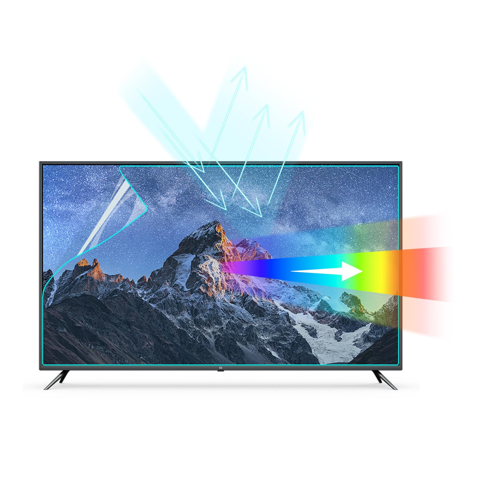 Protection écran TV anti lumière bleue pour le confort visuel en famille 75"