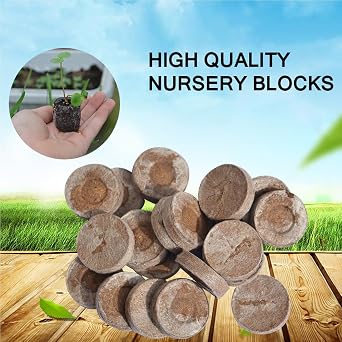 Peat Pellet Compact Plug Starter Natural Coconut Fiber Pallet Seedling Block Gardening Plant Transplanting