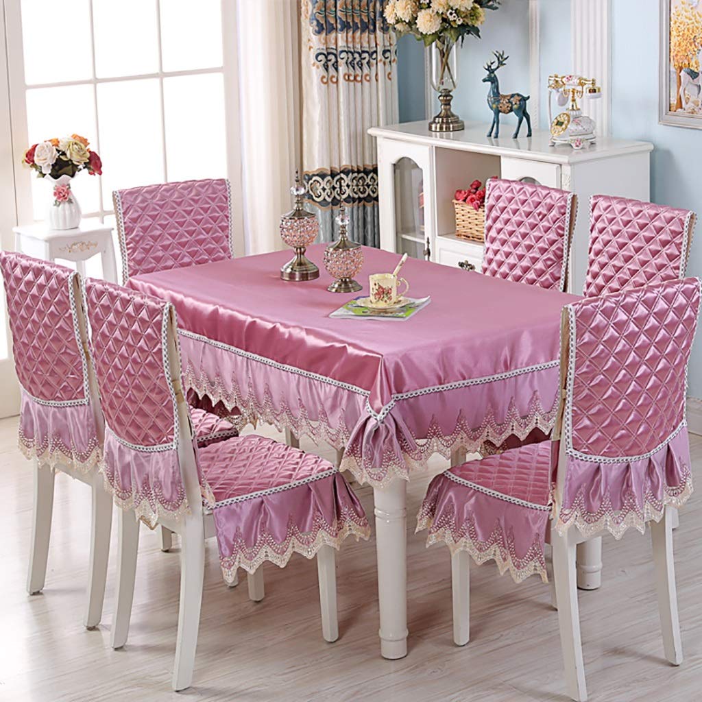 Nappe crème en dentelle brodée fleur beige et housse de coussin carrée
