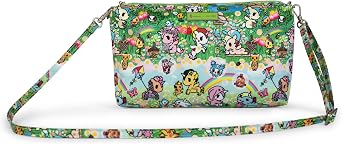 JuJuBe Tokidoki Diaper Clutch Wristlet, Compact Diaper & Wipes Organizer Pouch with Adjustable Crossbody Strap, Stroller Hanging Zip Case, Machine Washable Small Diaper Bag Accessory