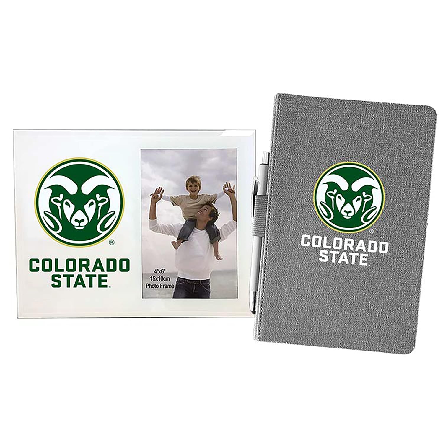 The Fanatic Group Colorado State Rams Journal with Pen & Glass Photo Frame Set