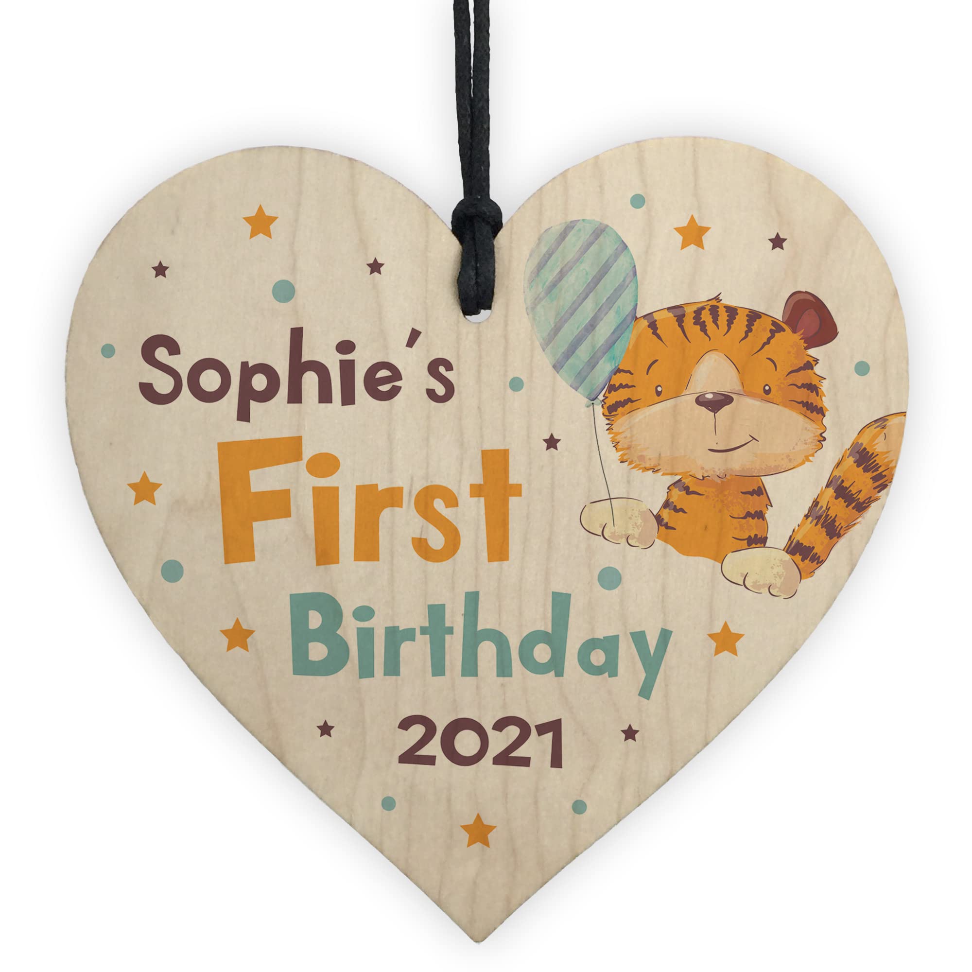First Birthday Gift Personalised Gift For Daughter Son Wood Heart Baby Boy Girl Gift