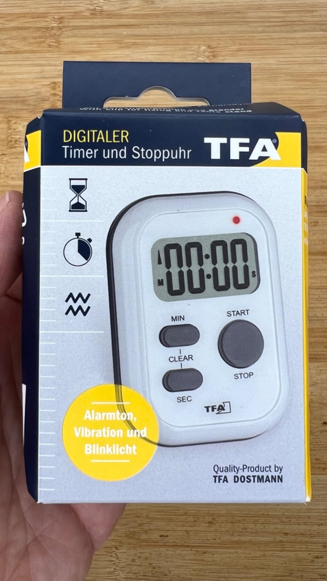 Timer Osta TFA Dostmann 38.2053.02 Digital Timer with Stopwatch, Alarm Sound (Loud ...