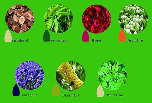 Miniatura 5 de 170 conos de incienso de reflujo, fuente de cascada de 7 aromas naturales mixtos para soporte de quemador