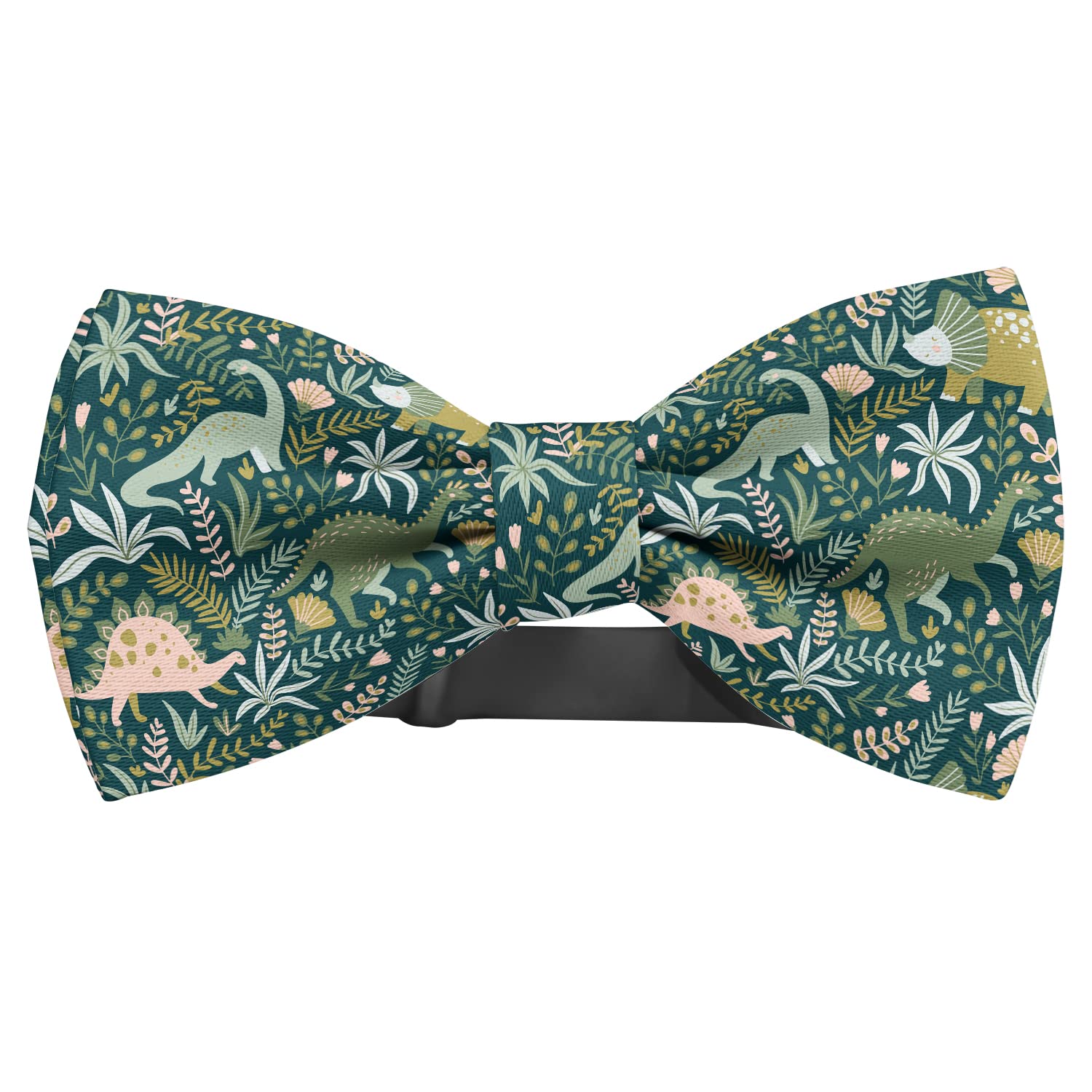 KAWAMOUSE Adjustable Pre-tied bow tie for toddler Boys (Dinosaurs Pattern) Elegant Cute Bowties for Dogs Cats Pets