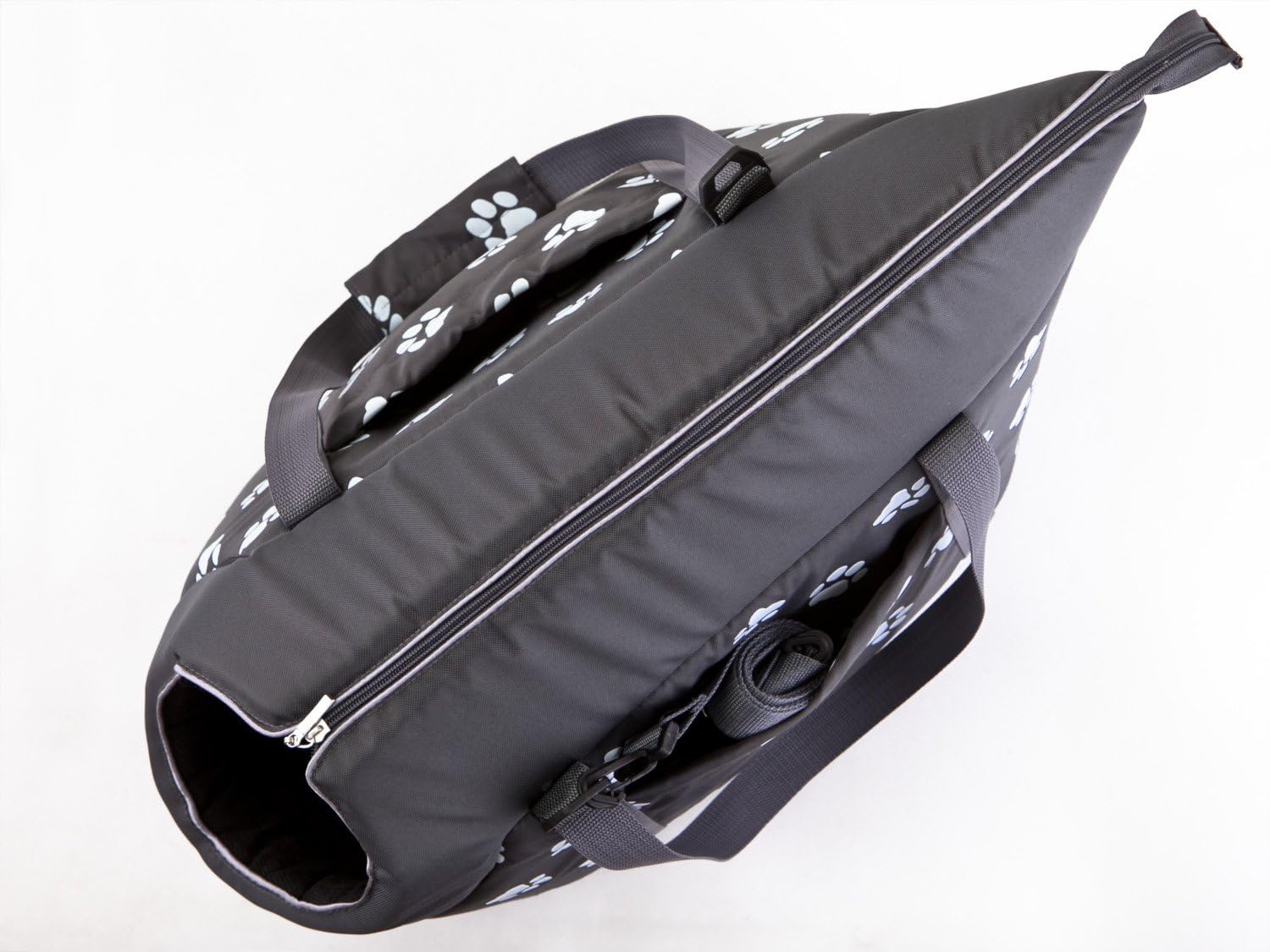 Transport Bag for Dogs and Cats, Size 3, Graphite with Paws Print