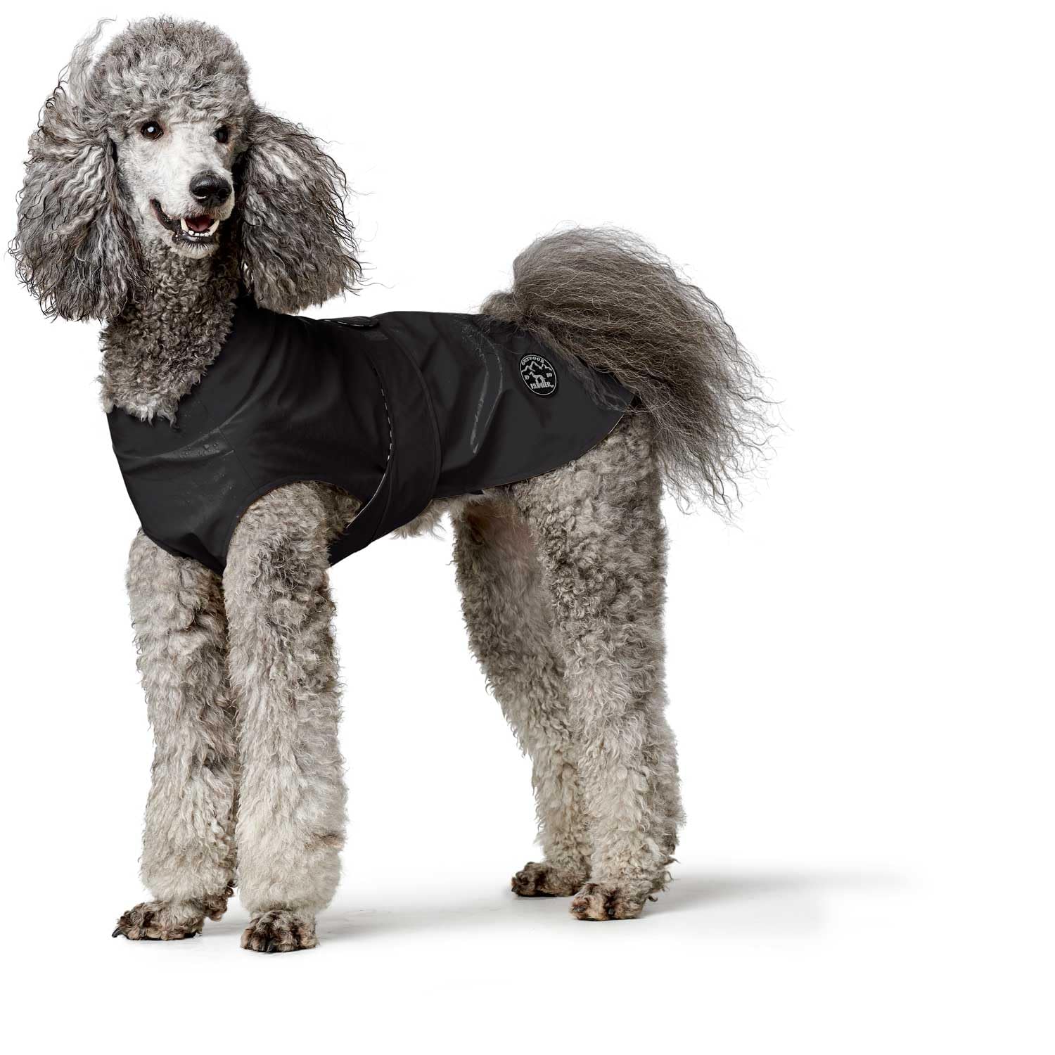 HUNTER Manteau de Pluie pour Chien Milford, Couleur : Noir, Coupe Ergonomique pour Une Protection optimale, réglable Individuellement, Fermeture éclair pour Porte-Vaisselle, Facile d'entretien et