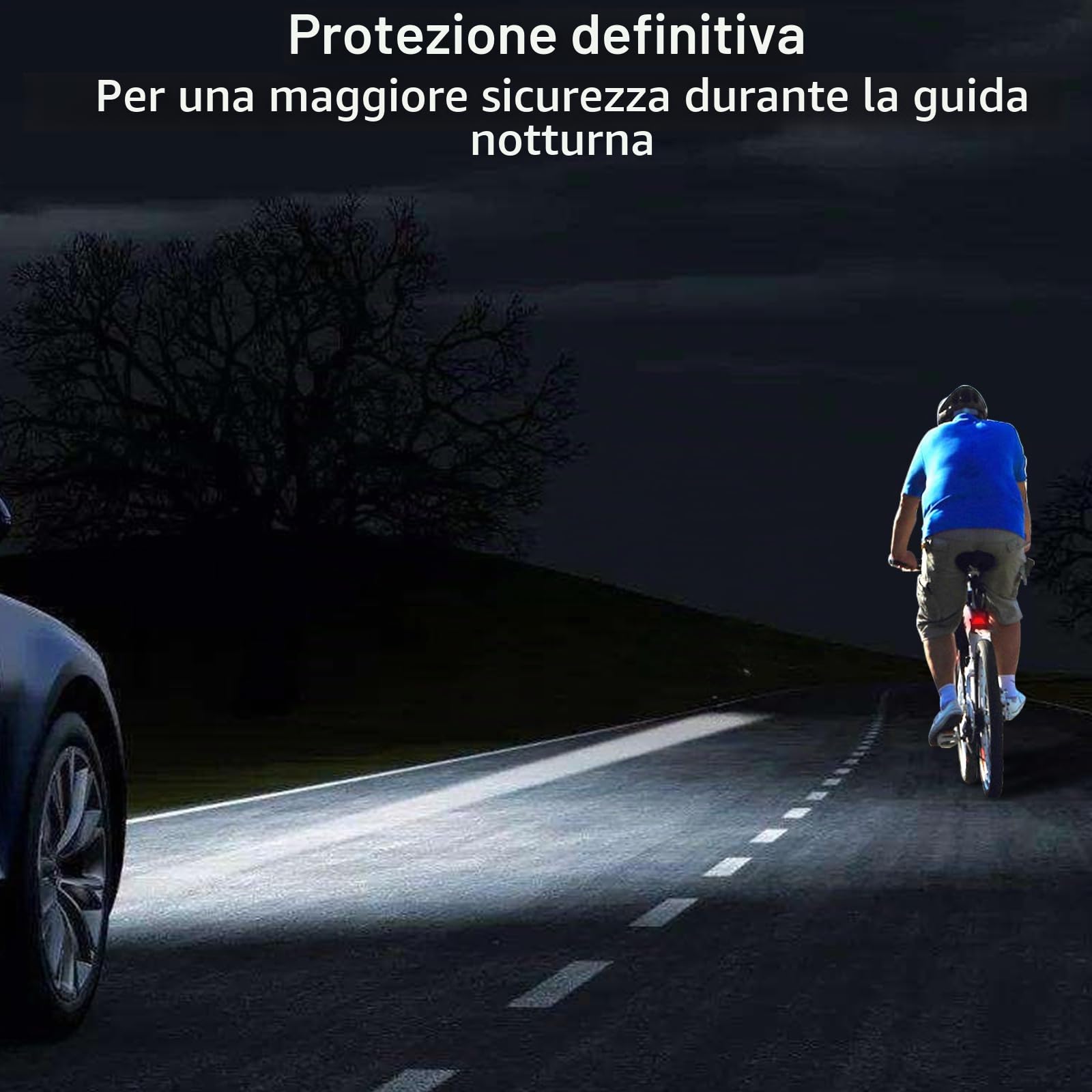 FETESNICE 2 pezzi parafanghi per mountain bike con adesivi riflettenti, parafanghi anteriori e posteriori per ruote da 20" a 29", leggeri e resistenti per mountain bike, e-bike, gravel bike e fatbike.