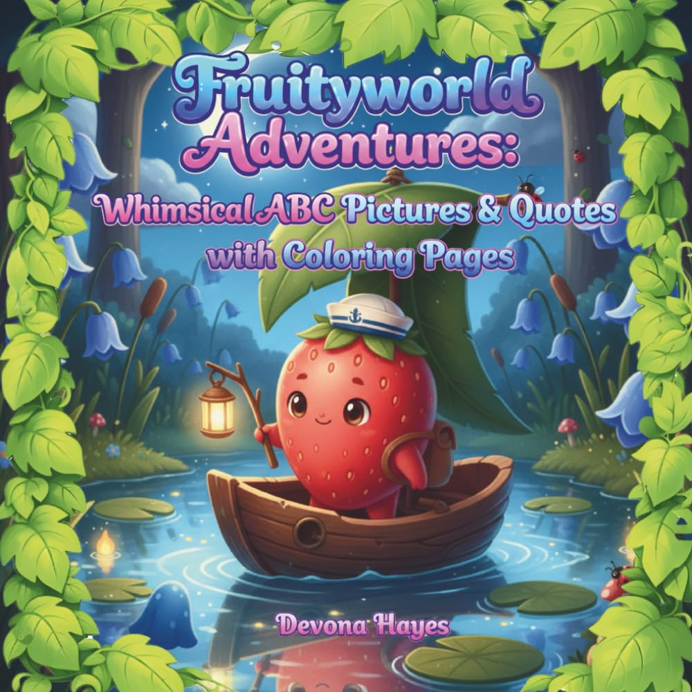 Fruityworld Adventures: Whimsical ABC Pictures & Quotes with Coloring Pages: A Creative Alphabet Book for Ages 3–6 (Let’s Play in Fruityworld!)