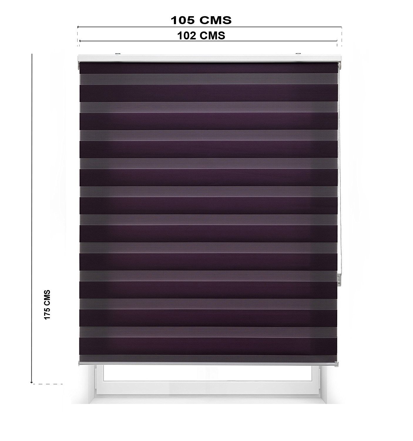 Duo Rolgordijn - Lichtdoorlatend - Grijs - 70cm x 175cm