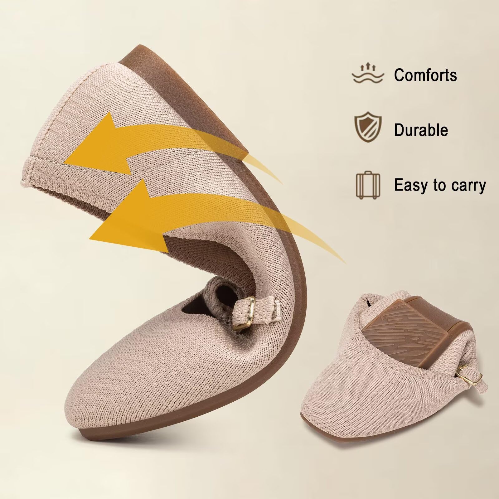 Frank Mully Mary Jane flache Damen-Schuhe, Slipper, quadratischer Zehenbereich, waschbar, bequem für elegante und Arbeit, mit Knöchelriemen