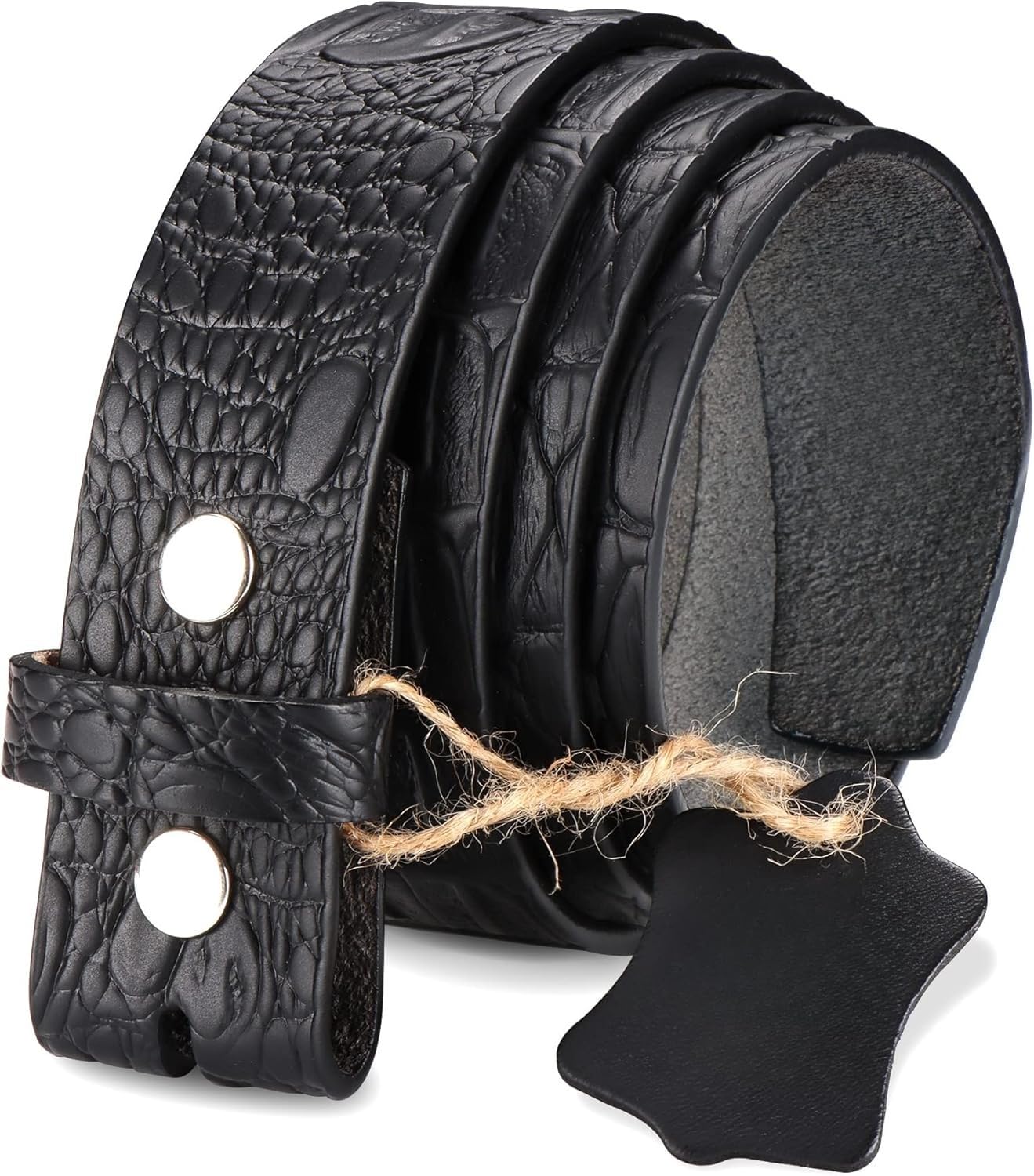 Cowboy Western Belt Strap 1 5 for Men Full Grain Distressed Genuine Leather No Buckle Jeans