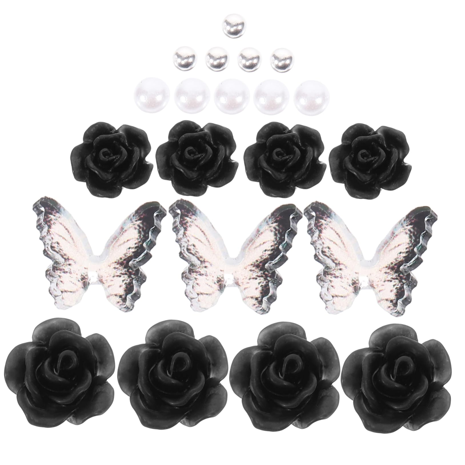 GALPADA DIY Nail Charms Gems 2 Sets of Small Nail Decorations for Women's Manicure Art