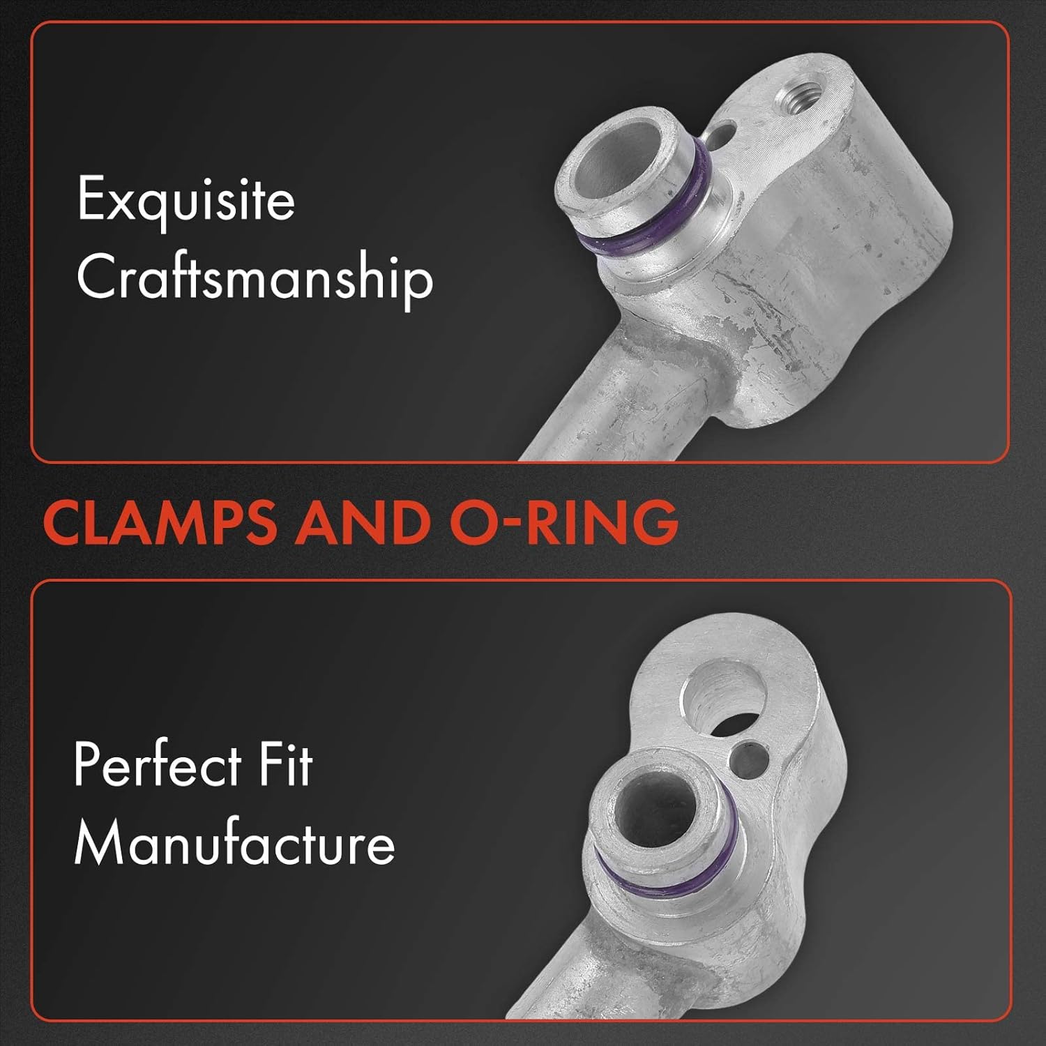 A-Premium A/C Discharge Line Hose Assembly Compatible with Audi Q5, 2013 2014 2015 2016, 2.0L, FULL HYBRID EV-GAS (FHEV), Compressor to Condenser