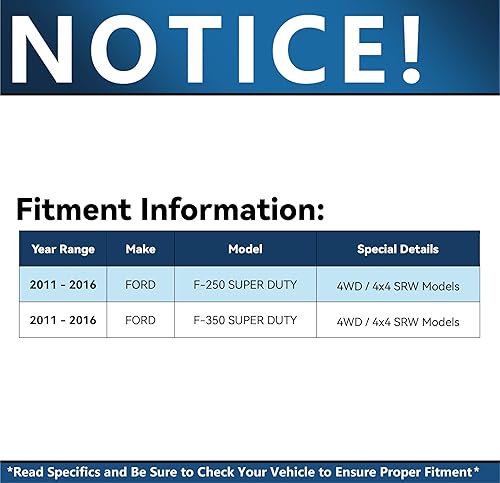 Miniatura 2 de Detroit Axle - Reemplazo de cubo de rodamiento de rueda delantera 4WD SRW para Ford F-250 F-350 Super Duty 2011-2016 rueda trasera individual