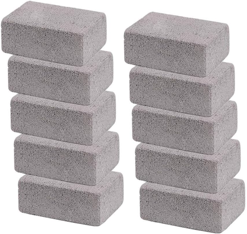 Grill Cleaning Bricks Ecological Barbecue Cleaning Blocks Grill Stones De-Scaling Grill Cleaning Bricks Magic Stones Griddle Cleaning Blocks,10 Pack