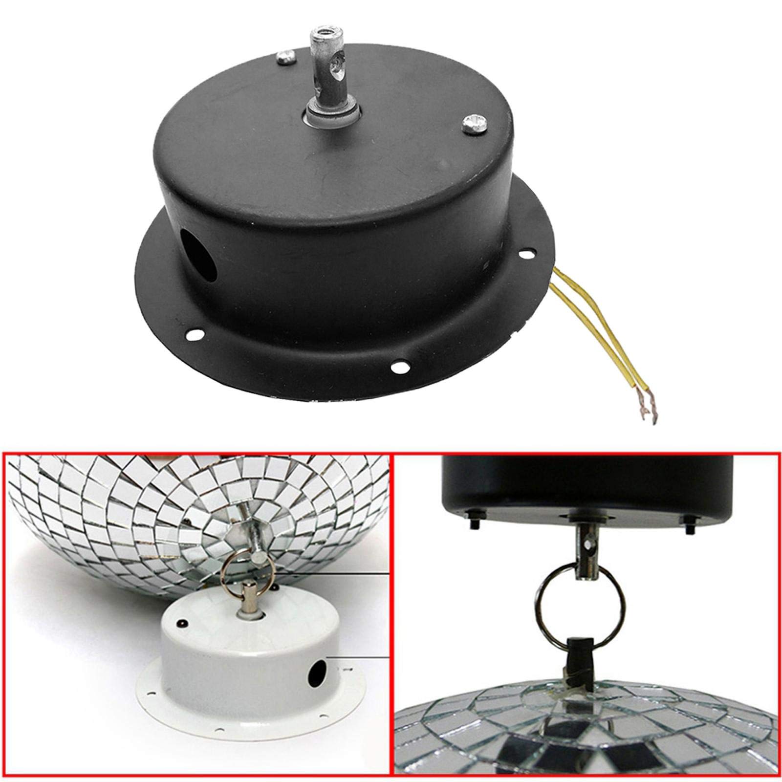 Motor de Espejo Giratorio, Espejo de Motor de Bola de Discoteca, Bola de reflexión Colgante para luz de Escenario de Fiesta de Discoteca DJ Accs - 1,5 RPM 220V