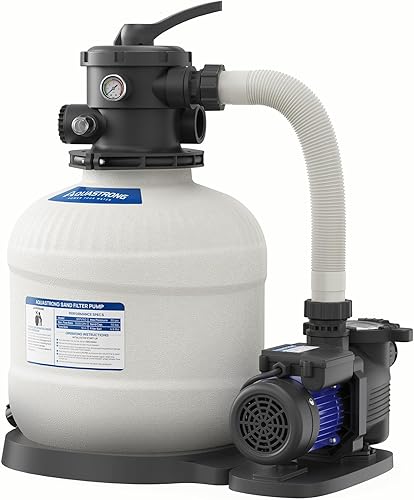 AQUASTRONG Bomba de filtro de arena de 16 pulgadas para piscina sobre el suelo, bombas de piscina de 34 HP sobre el suelo 3800 GPH para piscinas de