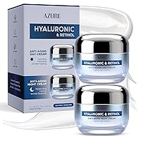 Vista 1 de Azure Cosmetics Crema Hidratante de Ácido Hialurónico para Rostro - Crema de Retinol Antienvejecimiento Testada por Dermatólogos para Manchas