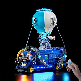 LED Light Kit Compatible with Lego Battle Bus Fortnite 77073, Upgraded Brightness Adjustable Lighting Accessories(No Model)