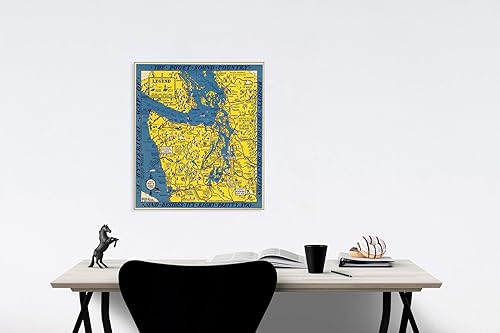 Miniatura 3 de Mapa histórico - Un mapa histérico de la belleza campestre de Puget Sound que desafía la descripción y además es bonito también, 1940, Lindgren