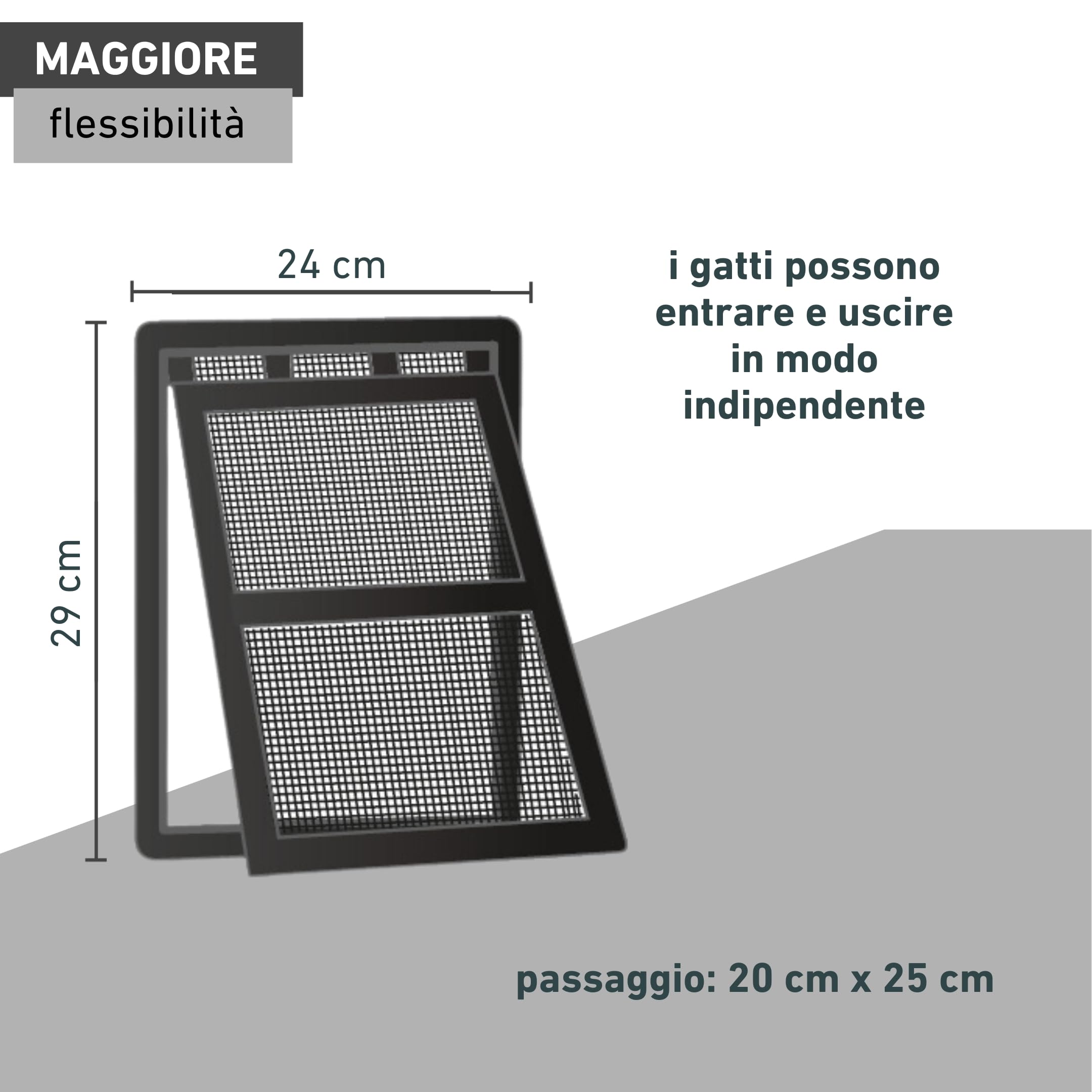 Windhager, 03333 Gattaiola Con Easyclip di montaggio, telaio per protezione dagli insetti, Nero, bloccanile, 20 x 25 cm