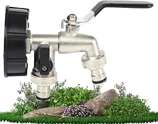 Grifo De Pared Para Exterior | Grifo De Manguera Con Dos Salidas Y Acero Inoxidable,Repuesto Para Tuberías De Riego Y Conexiones De Fontanería Para Jardín Lavandería Garaje Baño Balcón