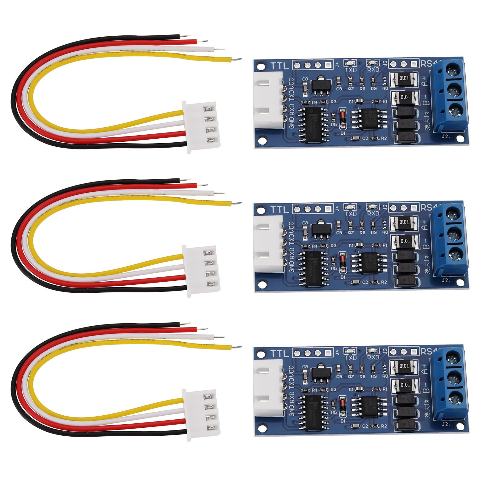 Be In Your Mind 3PCS TTL to RS485 Adapter Module 52x22.7mm 3.3V 5V Signal Serial Port Power Supply Converter with Wire Hardware Auto-flow to Control Board-image-46