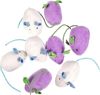 Ipetboom 8 Pçs Brinquedo De Simulação De Gatinho Brinquedo De Dentição Brinquedo De Mastigar Kazuha Brinquedo De Pelúcia Chocalho Gato Catnip Brinquedos Para Gatos Gato Mastigar Brinquedos