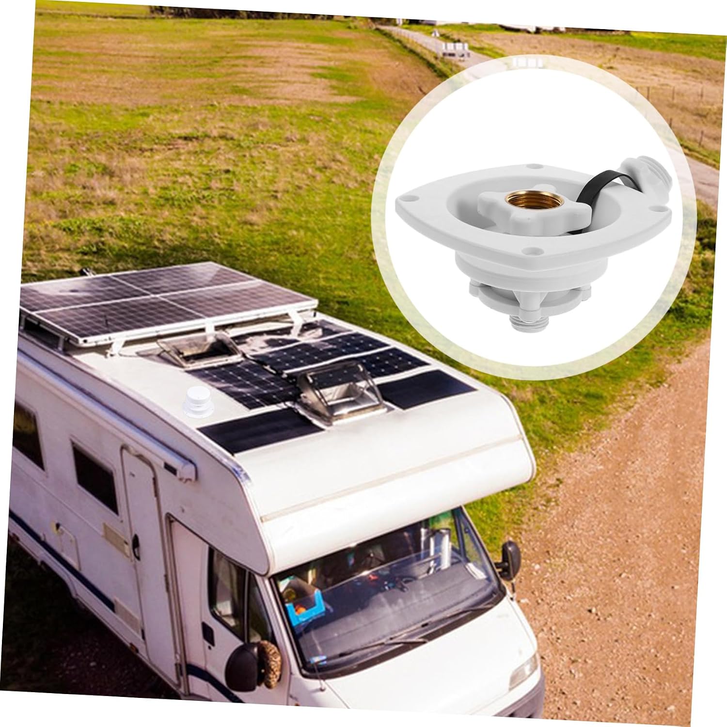 Cabilock Rv Water Fill Inlet Cap Durable Construction Multifunctional Design for Camper Yacht Applications Reliable Water Versatile Water Inlet