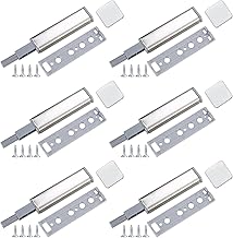 Push to Open Door Catches, Push Door Closer Catches Latches Release, Soft Close Magnetic Door Catch, Kitchen Cupboard Cabinet Drawer Wardrobe Doors Push Closure Closer - 6 Pcs