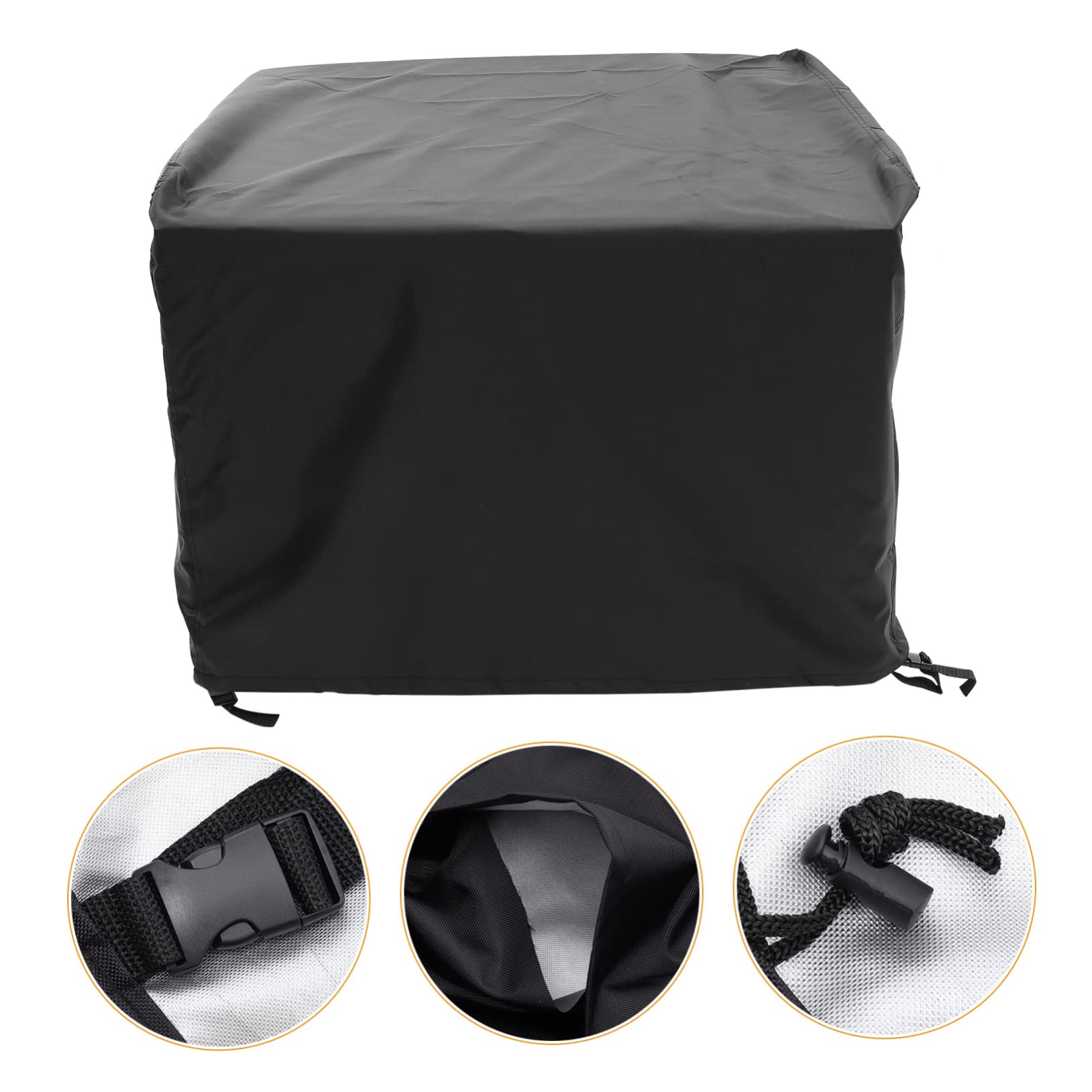 Copertura per Barbecue Nero Oxford Resistente All'acqua e Strappi, Telo Protettivo per Barbecue per Campeggio e Uso Domestico