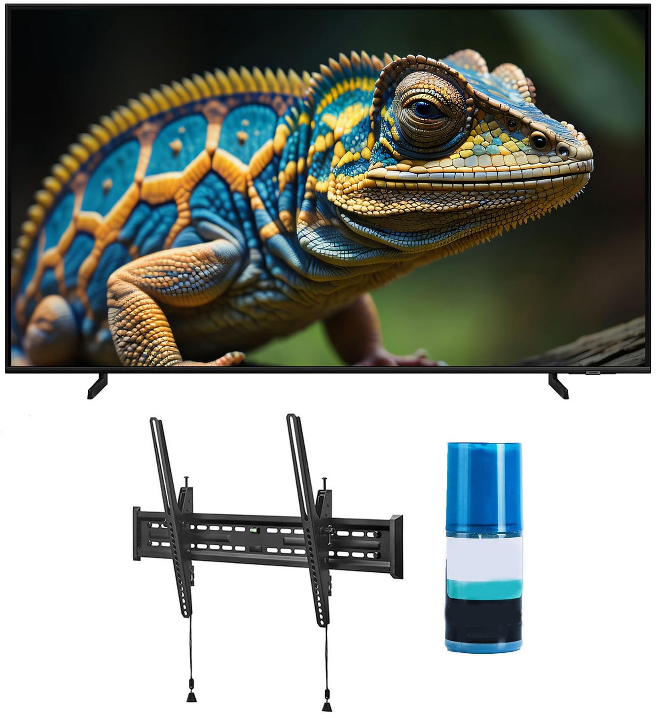 Samsung QN43Q60DAFXZA 43 Inch Q60D QLED 4K Smart TV with Quantum HDR with a Walts TV Large/Extra Large Tilt Mount for 43-90 Inch Compatible TV's and Walts HDTV Screen Cleaner Kit (2024)