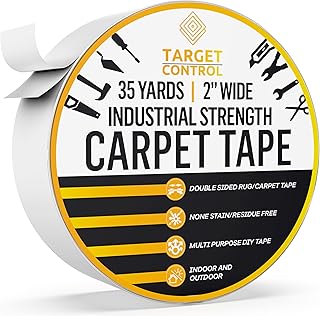 TargetControl™ | 105FT x 2" | Carpet Tape & Rug Tape Hardwood Floor No Damage, for Area Rugs, Carpet Tape Double Sided, Rug Tape for Carpet & Tiles