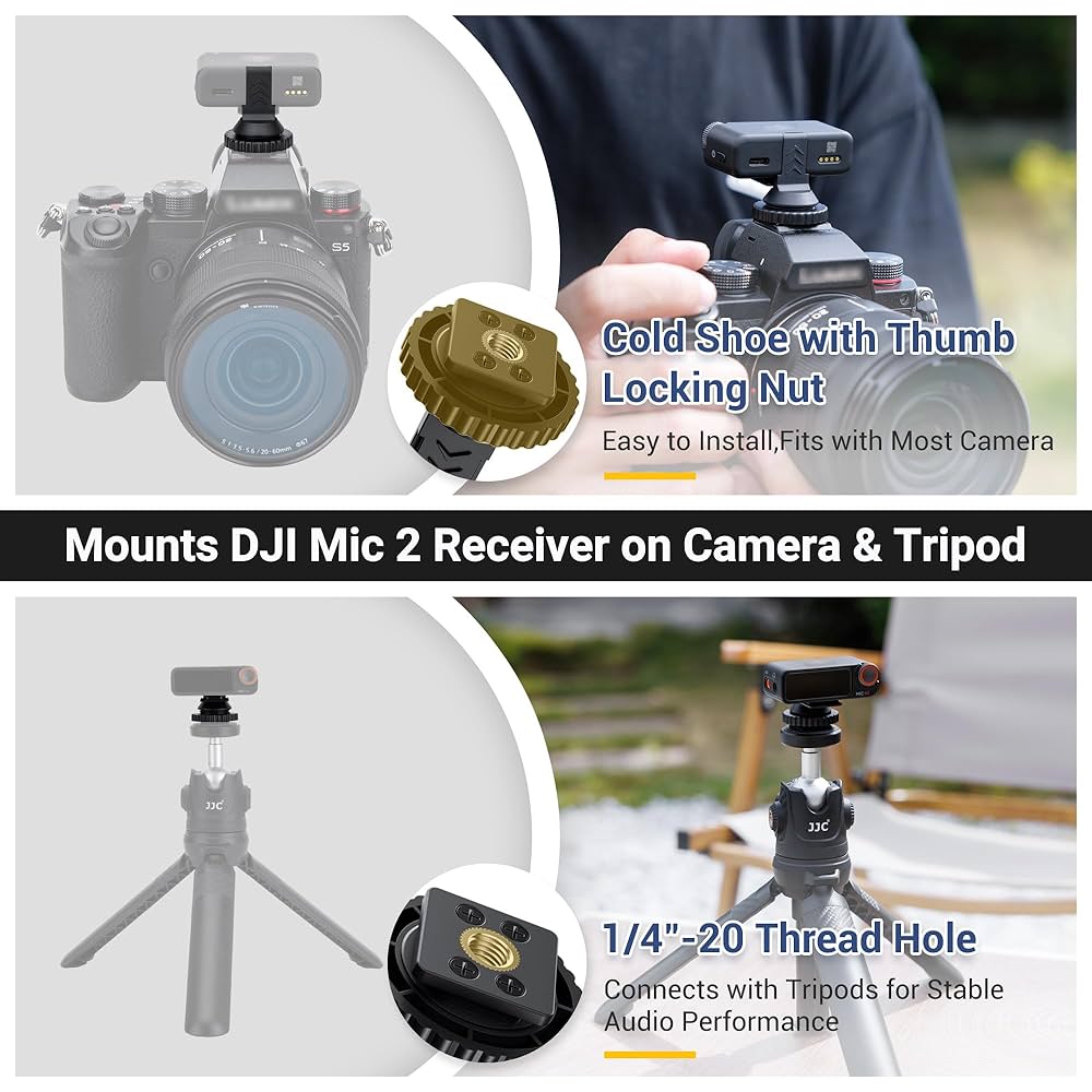 Amazon.com : JJC Cold Shoe Mount Adapter for DJI Mic 2 with