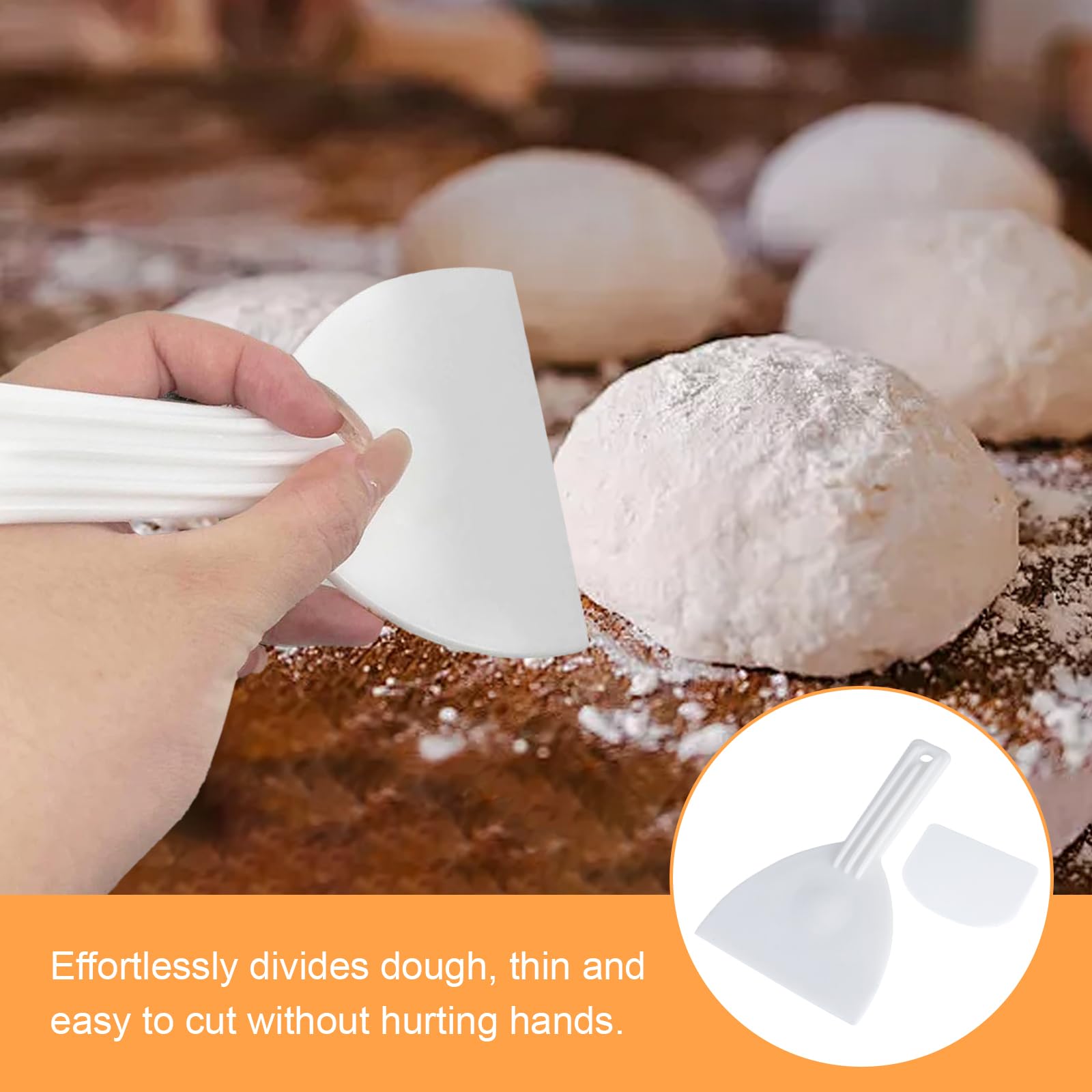 2 Teigspachtel + 1 Teigschaber – Flexibles Pizzaback-Set Aus Kunststoff Mit Aufhängelöchern