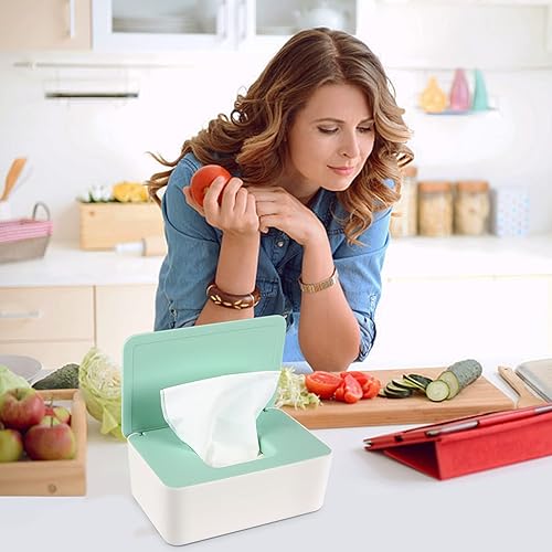 Miniatura 37 de NOVWANG Dispensador de toallitas, soporte para toallitas para bebés, mantiene las toallitas frescas, contenedor de toallitas recargables para Negro