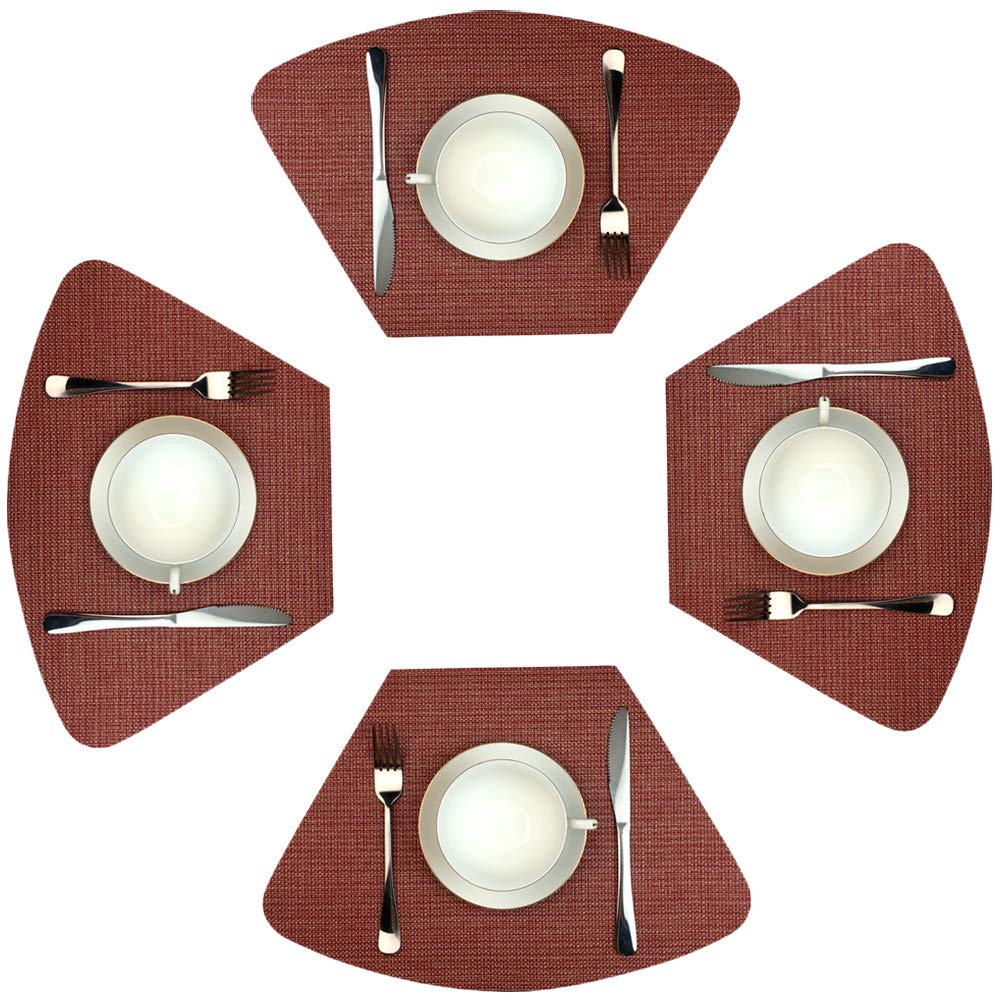 RedA Woven Vinyl Placemats for Dining Table Durable Heat Resistant Washable