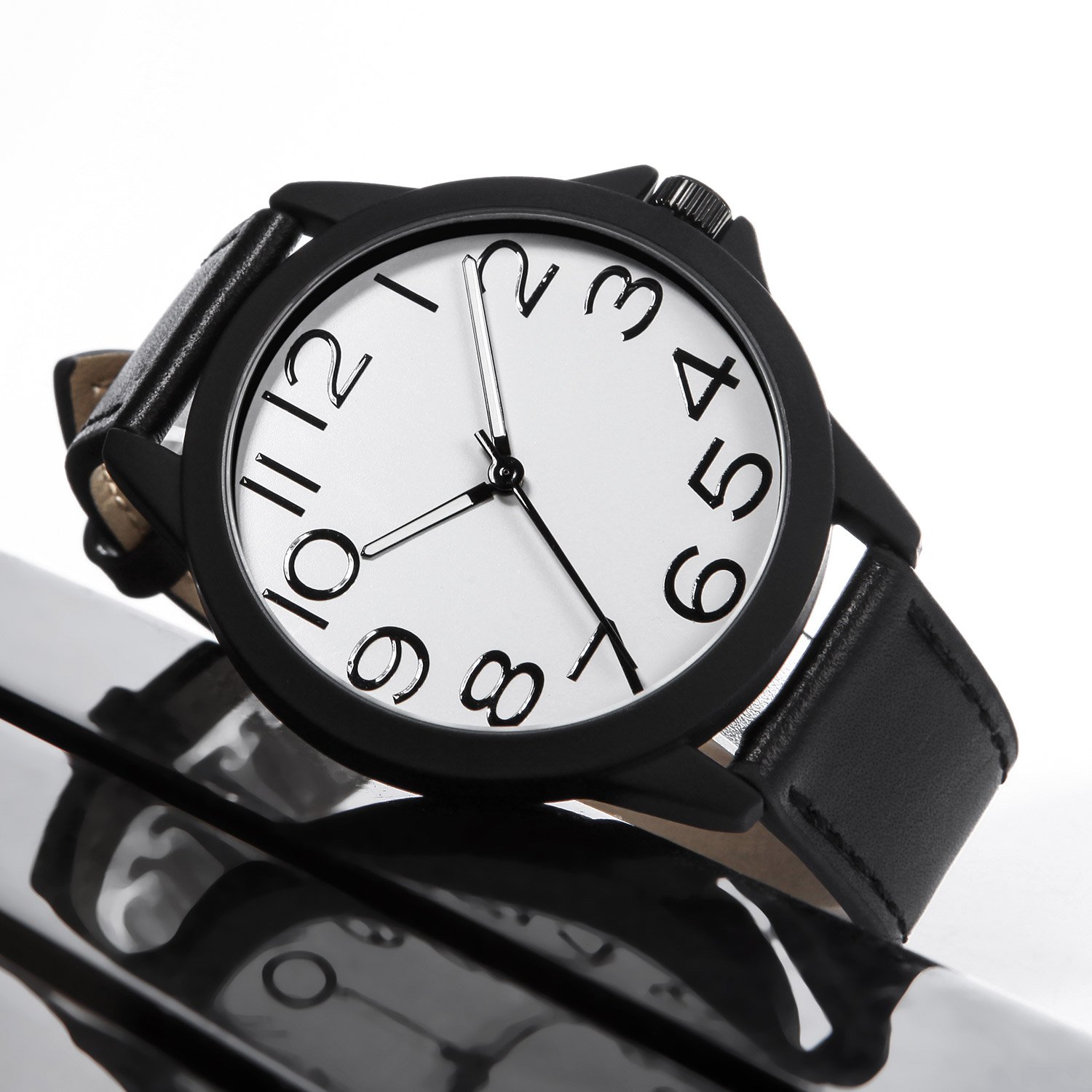 NUOVO Reloj de pulsera para hombre, moderno, clásico, sencillo, para negocios, casual, trabajo, resistente al agua, caja de acero inoxidable, correa de piel, reloj analógico de cuarzo, reloj deportivo
