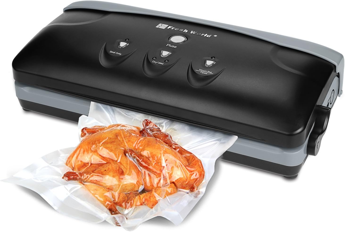 FreshWorld New Model TVS2150 Automatic Food Vacuum Sealing Machine with Built in Bag Cutter Food Saver Machine Heavy Duty for Dry & Wet Food | travel friendly | Airtight | storage bags